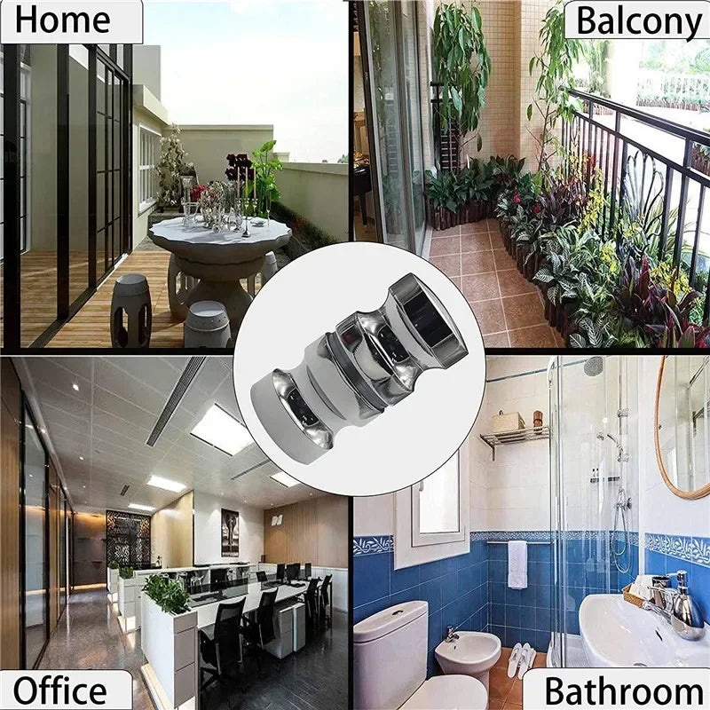 Bathroom Glass Door Knob Aluminum Alloy Shower Cabinet Window Kitchen Cupboard Hardware Handle with Screw Modern Home Decor