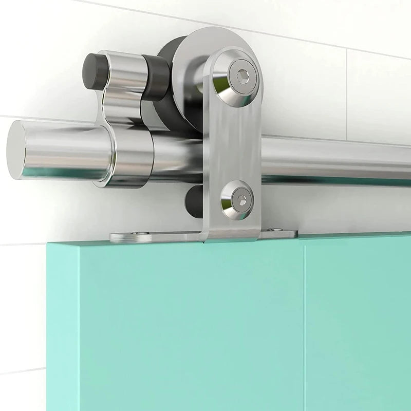 CCJH 4-6.6FTSliding Door Track Kit, Internal Stainless Steel Sliding Barn Wood Door Hardware System for Single Door