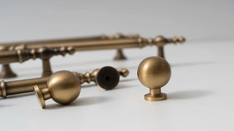 Vintage Bronze Solid Brass Handles for Bedroom Kitchen Cupboard Cabinets Door Knob Wardrobes Furniture Hardware 224mm