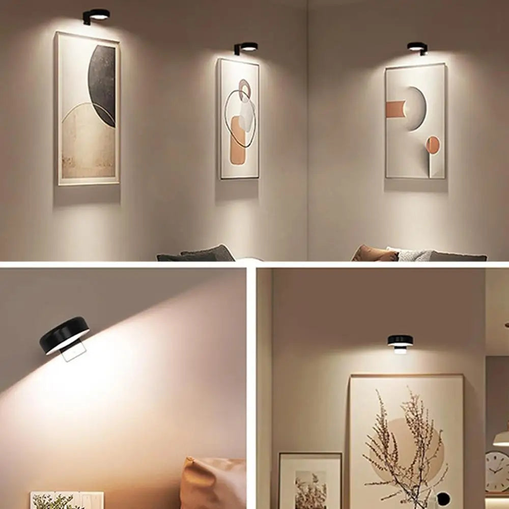 LED Magnetic Wall Sconce Lights Wall Mounted Lamp with Remote Control 13-Color RGB Painting Art Display Light Dimmable