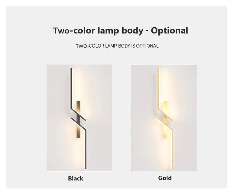 Modern LED Wall Lamp Minimalist Led 13W-18W Light Bedroom Bedside Long Strip Wall Sconces Living Room Home Indoor Lighting