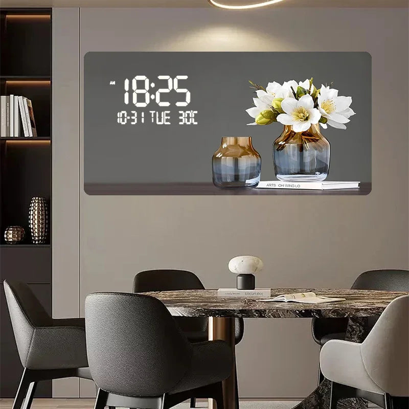 Large Size Abstract Geometric Artwork Digital Disply Wall Clock, Luxurious Quartz Clock Home Decor,living Room,bed Room Décor