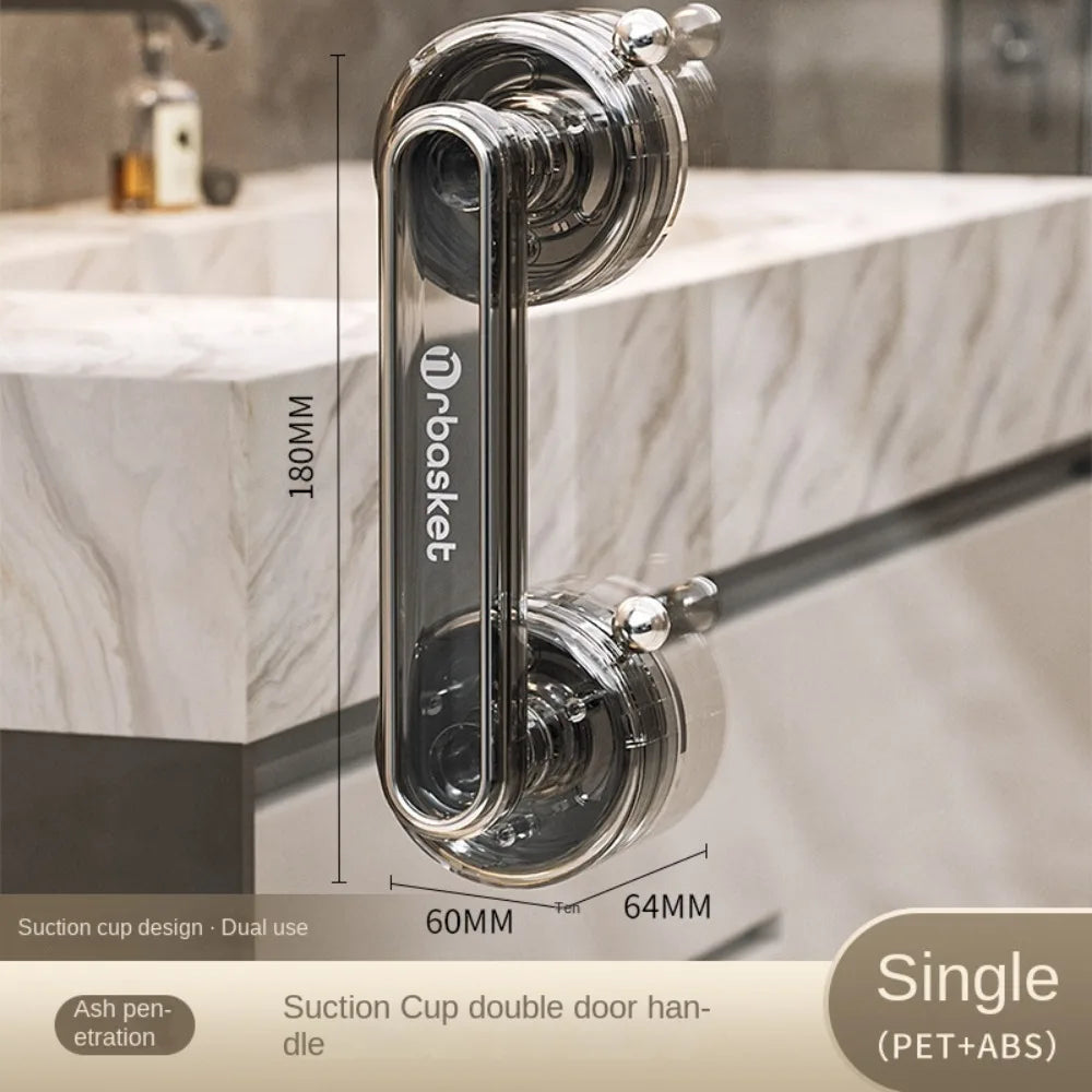 Anti-slip Sliding Door Handle Waterproof Suction Cup Door Handle Bathroom Removable Wardrobe Door Handle