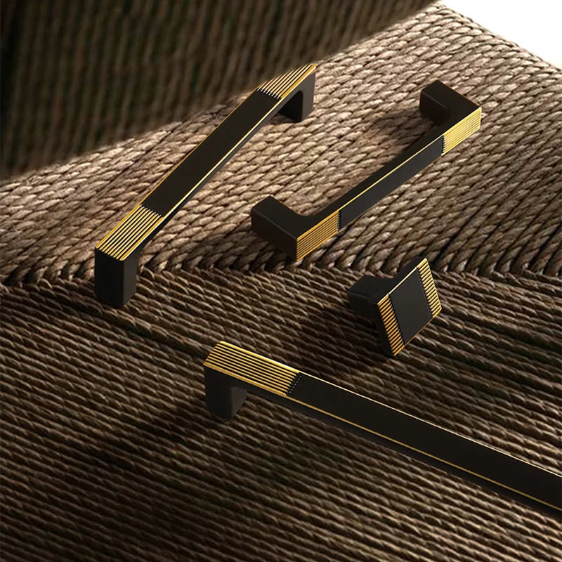 AOBT Chinese Furniture Handles Modern Cupboard Dressers Brass Gold Kitchen Cabinet Door Handles Closet Drawer Knobs Hardware