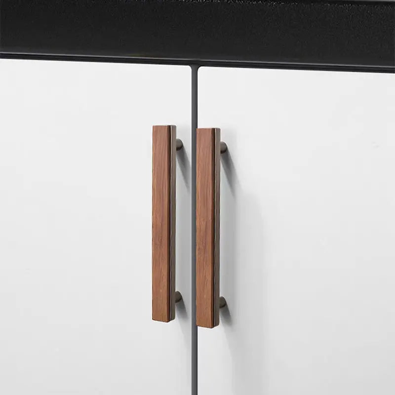 Black Walnut Cabinet Handles Pearl Grey Gold Square Drawer Knobs Bedroom Solid Wooden Wardrobe Pulls Simple Furniture Hardware