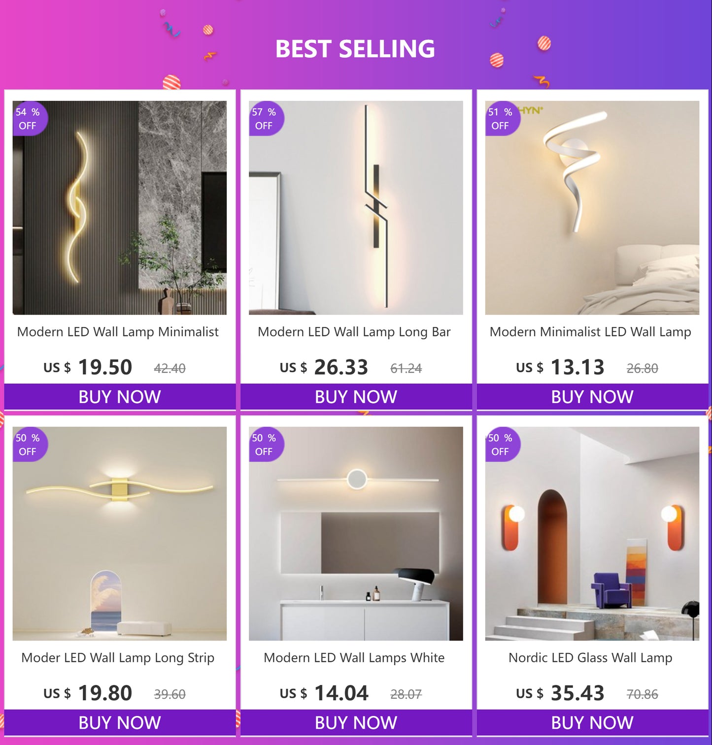 Modern LED Wall Lamp Minimalist Led Light Bedroom Bedside Long Strip Wall Sconces Living Room Home Indoor Lighting Fixture