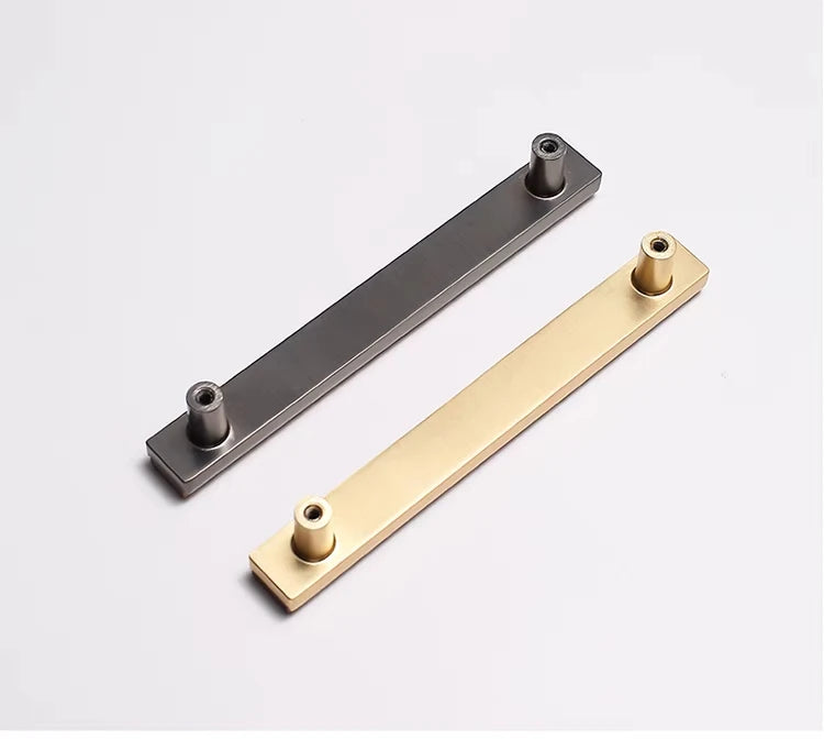 Black Walnut Cabinet Handles Pearl Grey Gold Square Drawer Knobs Bedroom Solid Wooden Wardrobe Pulls Simple Furniture Hardware