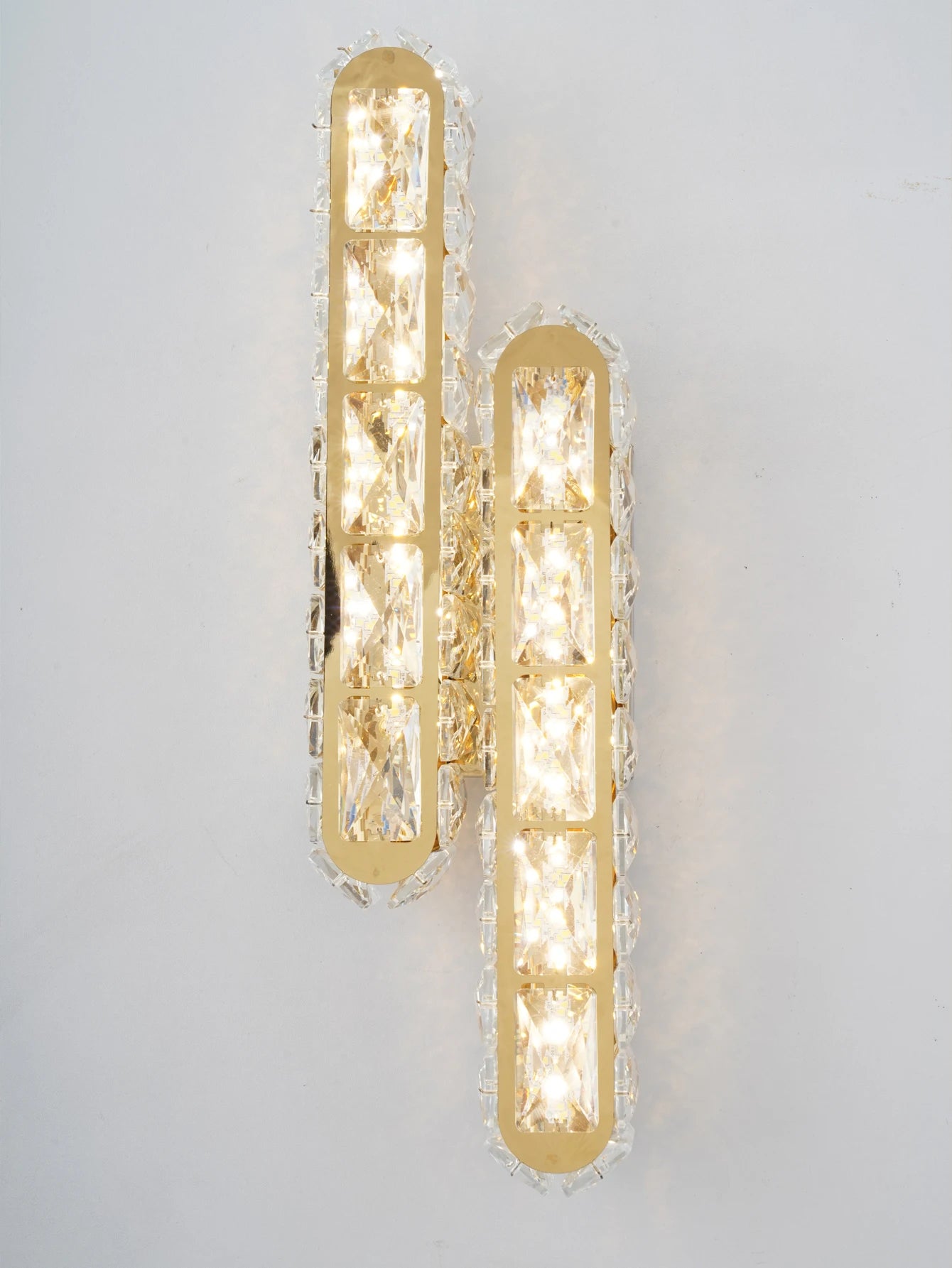 Gold/Silver Wall Lamp crystals strip interior wall light for living room background bedside corridor decoration wall