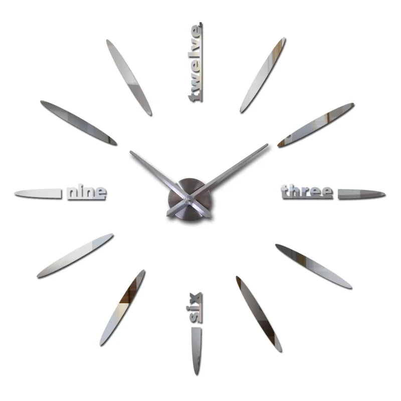 New fashion 3d wall clock reloj de pared quartz watch brief diy clocks living room large stickers decorative horloge murale