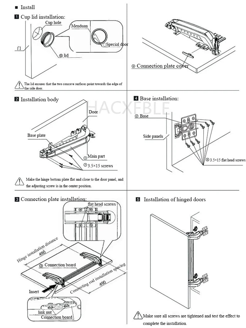 Cabinet Bus Door Hinges Wardrobe Folding Silent Slide Rail Lateral Swing Opening Damping Buffer Door Hinge Furniture Hardware