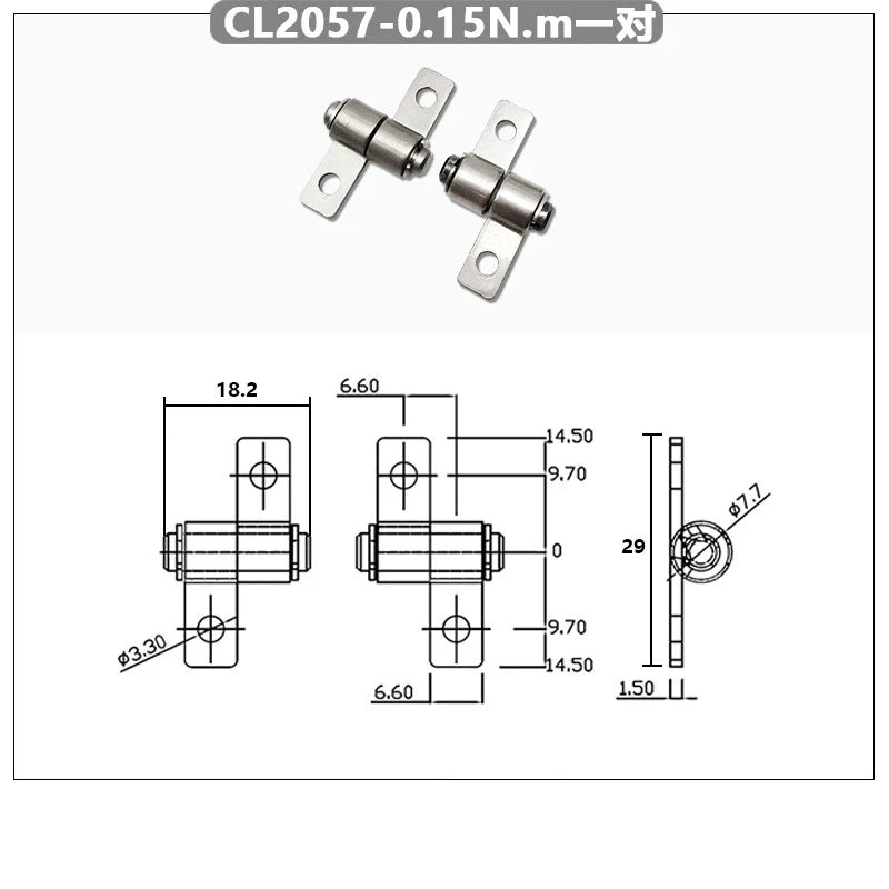 304 stainless steel hinge, small hinge, damping shaft, positioning hinge, free stop torque, 360 degree stop