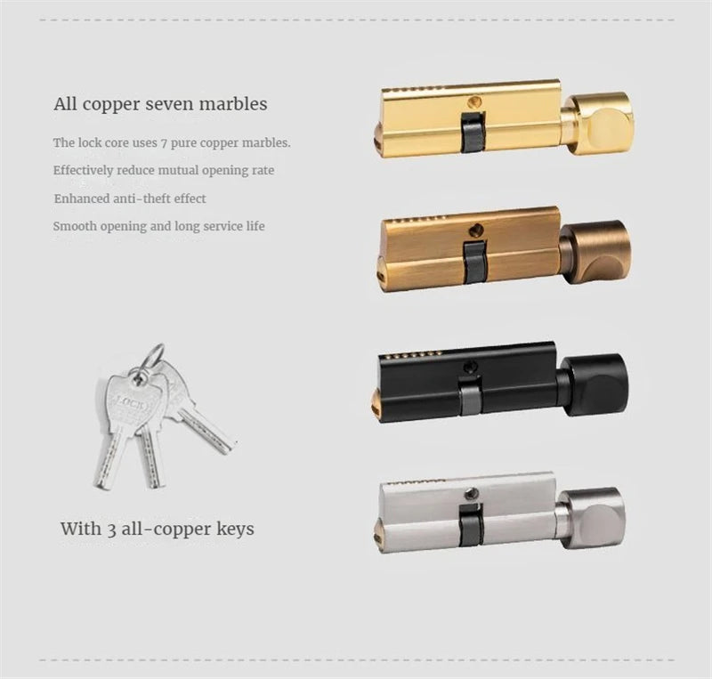Split Mute Anti-Theft Door Lock Nordic Handmade Walnut Wood Handle Bedroom Lock Toilet Bathroom Door Lock Furniture Hardware