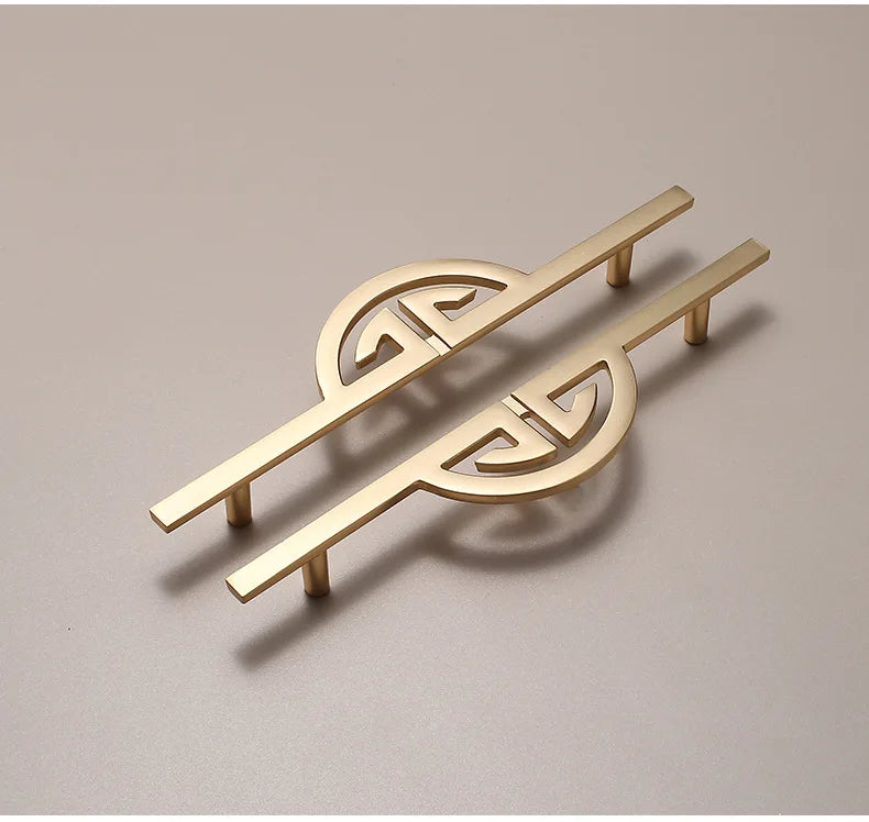 New Chinese Style Handles for Cabinets and Drawers Gloden Shoe Cupboards Bookcase Dresser Wine Cabinet and Wardrobes Handles