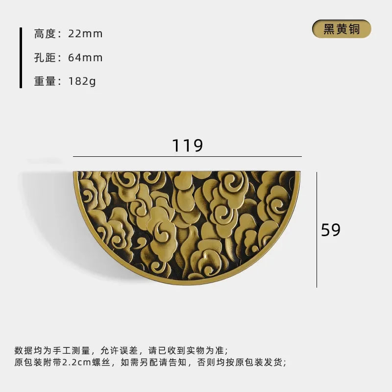 Handles for Furniture Retro Half Circle Cabinet Door Handles Wardrobe Drawer Pulls Decoration Hardware Kitchen Cabinet Handles