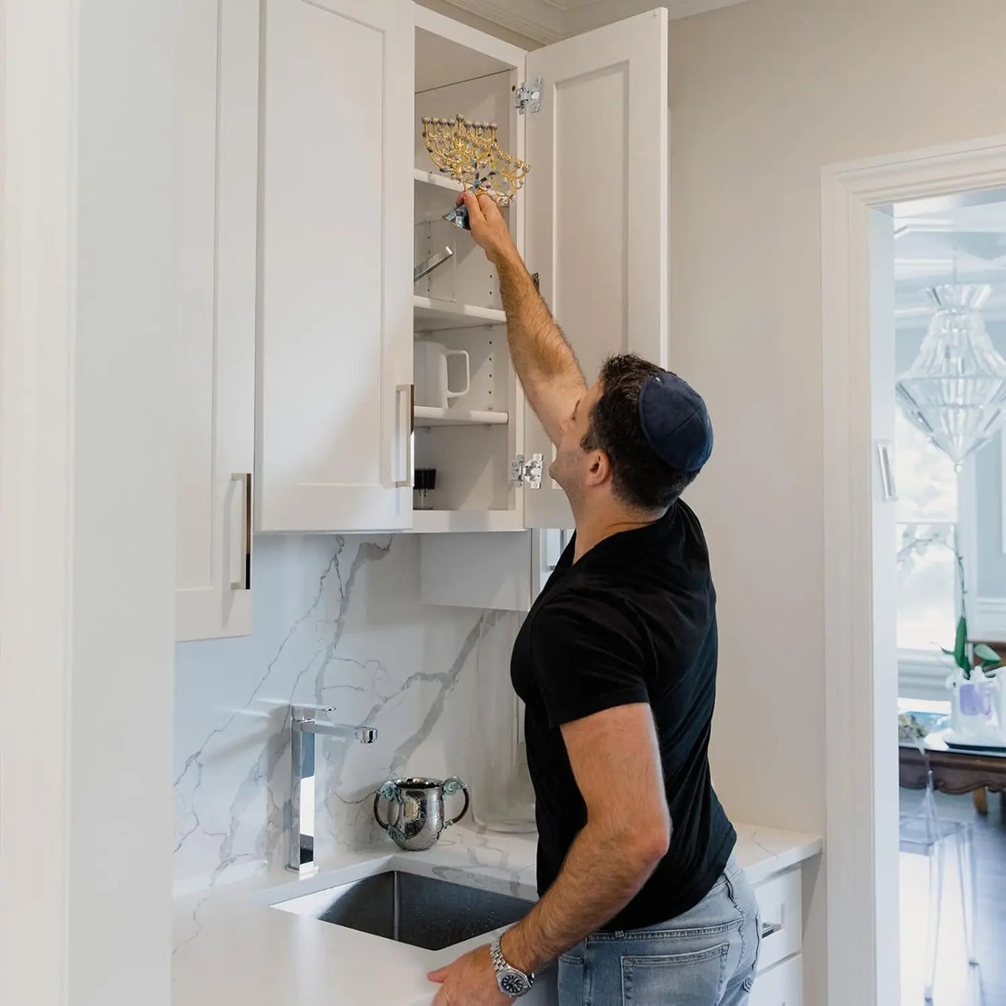 2PCS 1-3/8 inch Overlay Concealed Frame Kitchen Cabinet Hinges 105° Open Angle Soft Close Hinges Satin Nickel Hidden Hinges