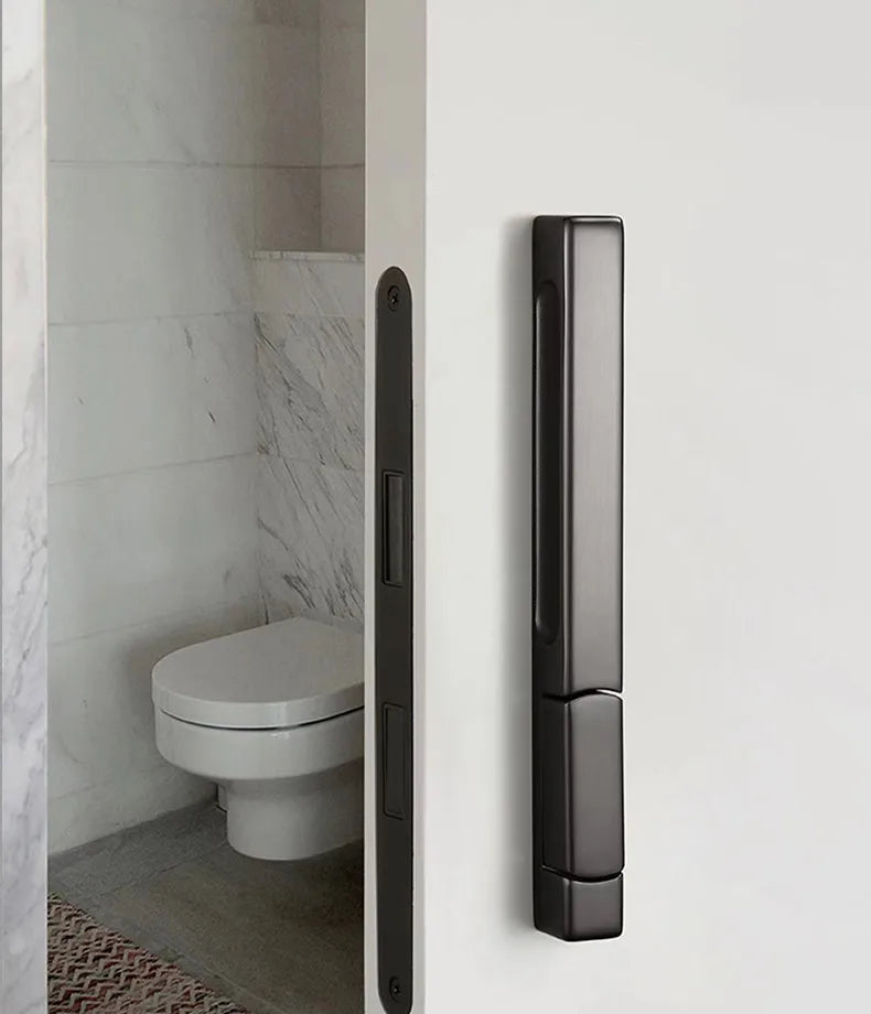 Single-Side Invisible Sizzle Lock Single-Side Lock For Interior Bedroom Background Door Secret Lock Hidden Black Door Handle