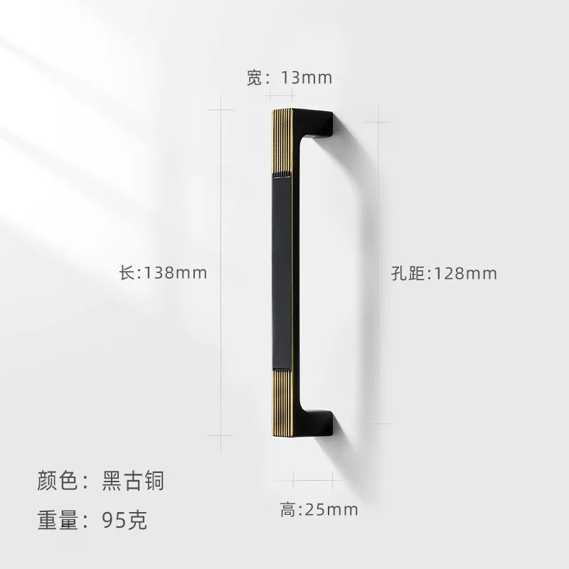 AOBT Chinese Furniture Handles Modern Cupboard Dressers Brass Gold Kitchen Cabinet Door Handles Closet Drawer Knobs Hardware
