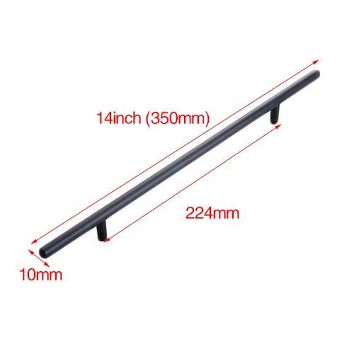 KAK 2" ~ 24'' Kitchen Door T Bar Straight Handle Knobs Cabinet Pull Diameter 10mm Stainless Steel Handles Furniture Hardware