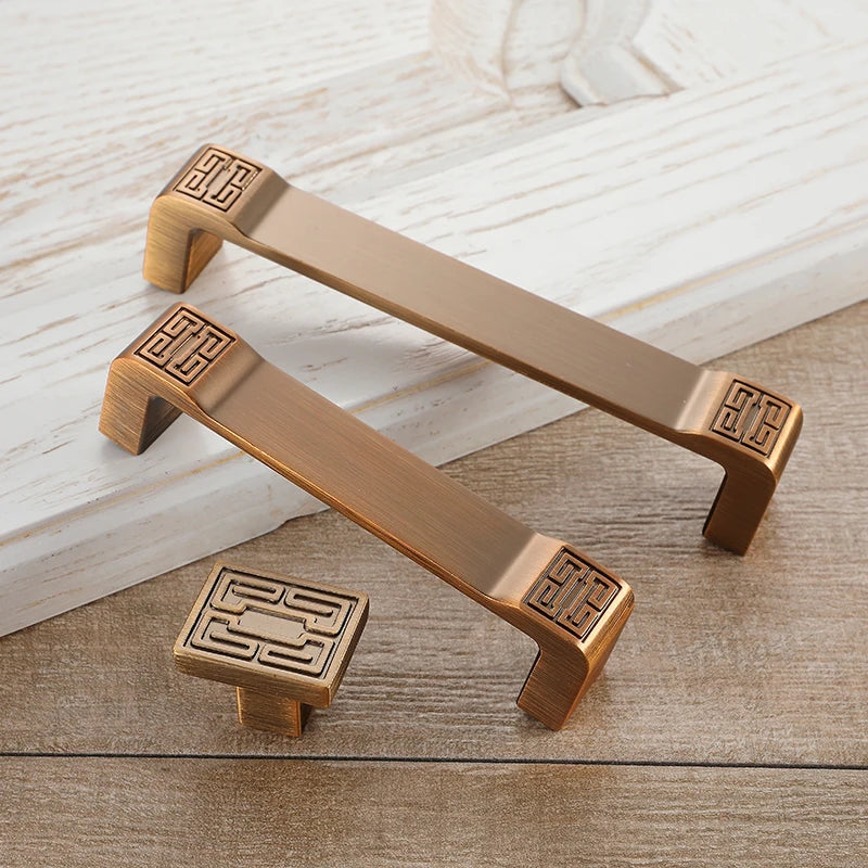 Vintage Cabinet Handles A set of 3 different sizes bronze handles for kitchen cabinet