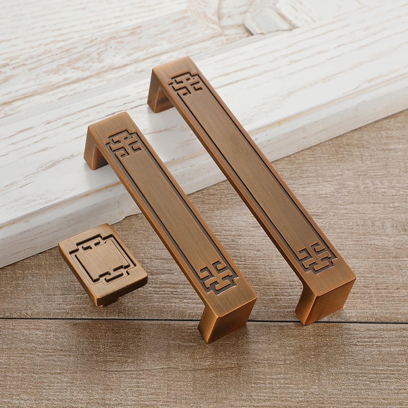 Vintage Cabinet Handles A set of 3 different sizes bronze handles for kitchen cabinets