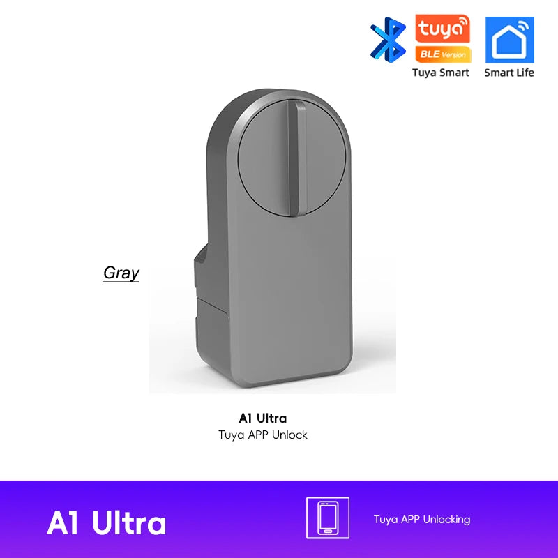 RAYKUBE A1 Ultra Tuya BLE Intelligent Electronic Door Lock with Wireless Fingerprint Keypad Lock FPT1 Punch-free installation