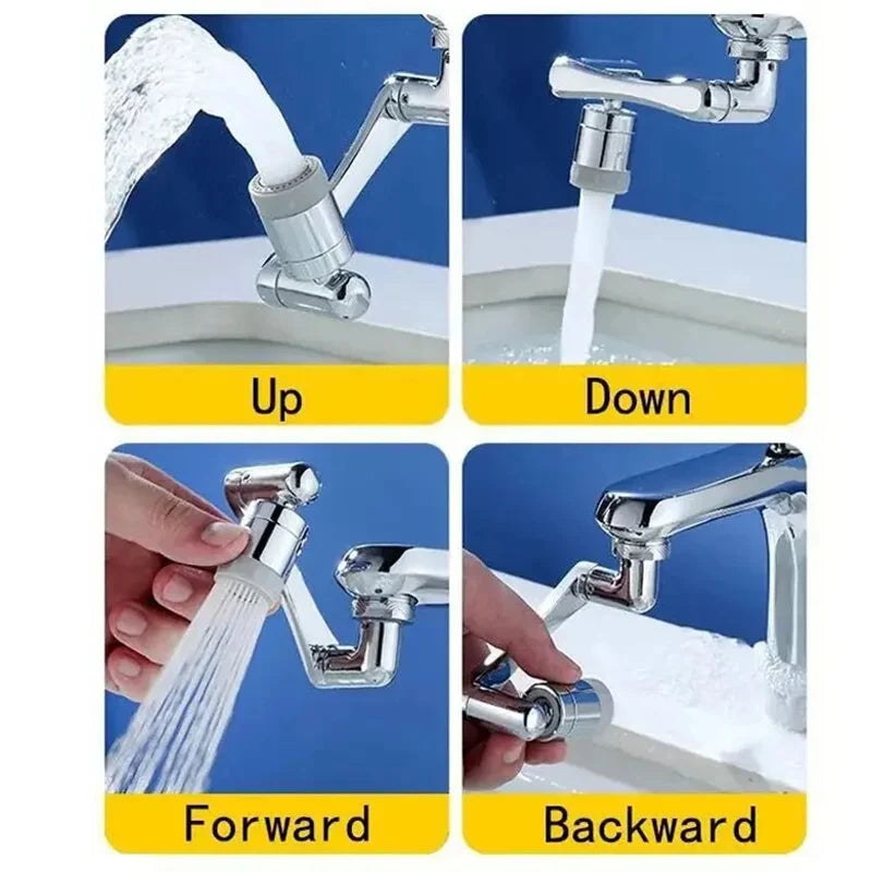 1-2pcs Faucet Extender, Alloy Robotic Arm,1080° Rotating Universal Faucet Extension, Swivel Faucet For Bathroom Sink