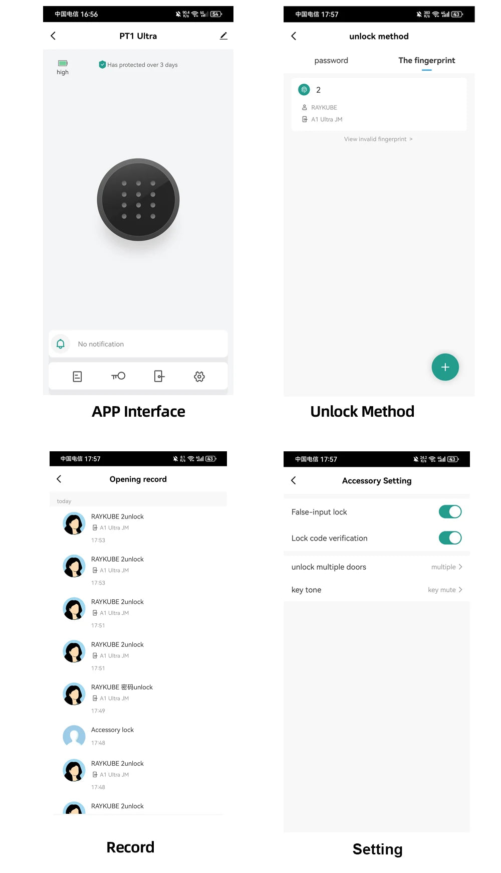 Buy Smart Electronic Door Lock: RAYKUBE A1 Ultra | Secure & Easy Install