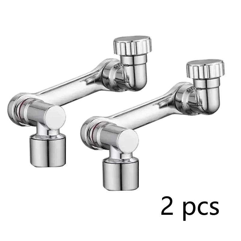 1-2pcs Faucet Extender, Alloy Robotic Arm,1080° Rotating Universal Faucet Extension, Swivel Faucet For Bathroom Sink