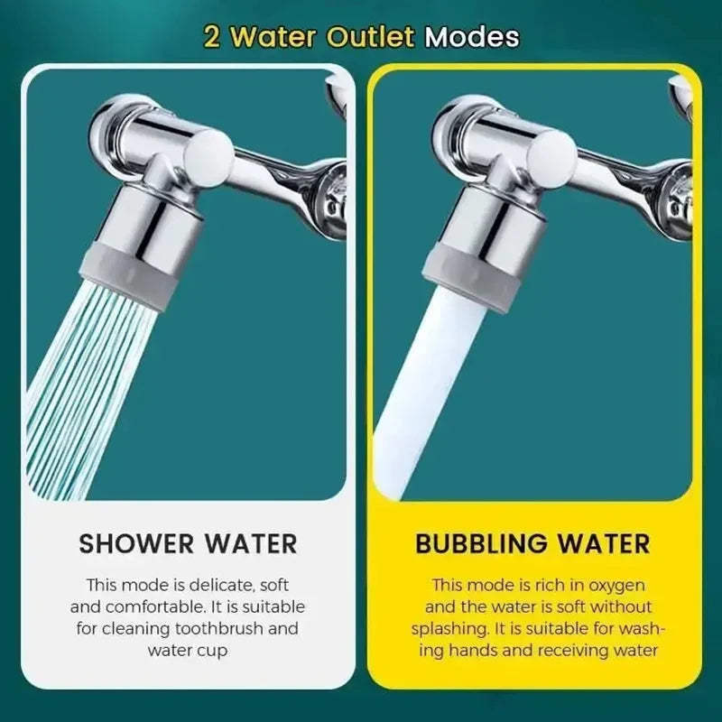 1-2pcs Faucet Extender, Alloy Robotic Arm,1080° Rotating Universal Faucet Extension, Swivel Faucet For Bathroom Sink
