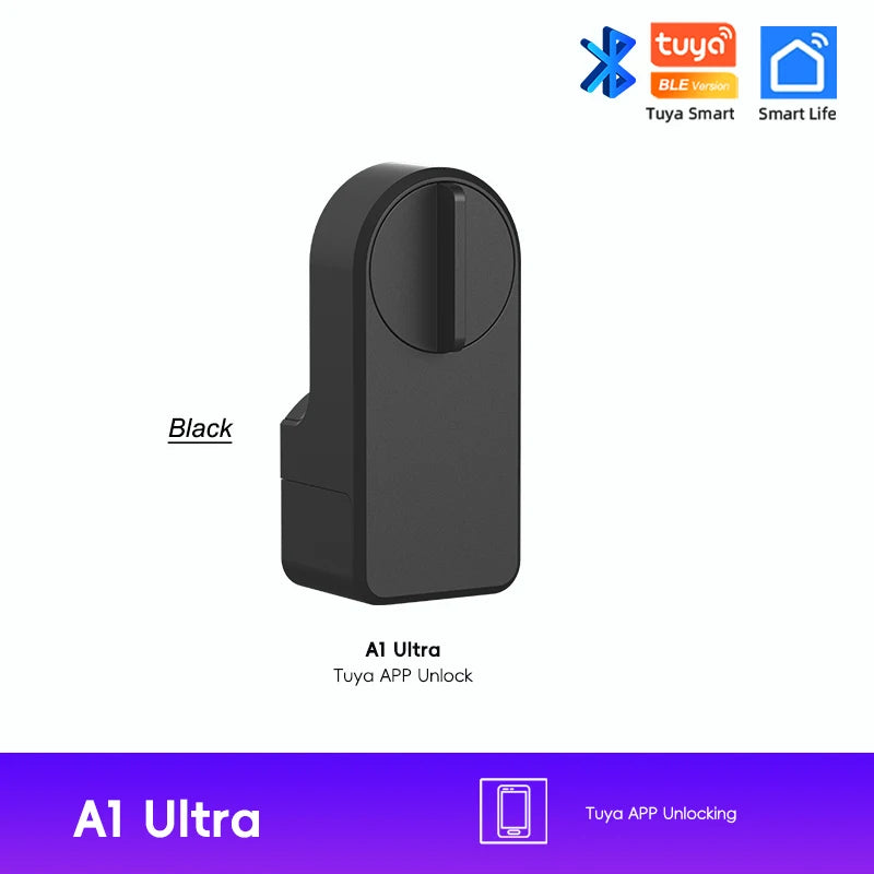 RAYKUBE A1 Ultra Tuya BLE Intelligent Electronic Door Lock with Wireless Fingerprint Keypad Lock FPT1 Punch-free installation
