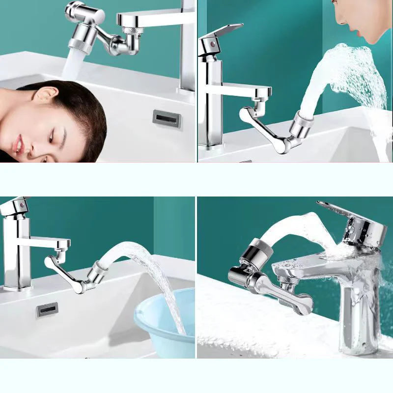 1-2pcs Faucet Extender, Alloy Robotic Arm,1080° Rotating Universal Faucet Extension, Swivel Faucet For Bathroom Sink