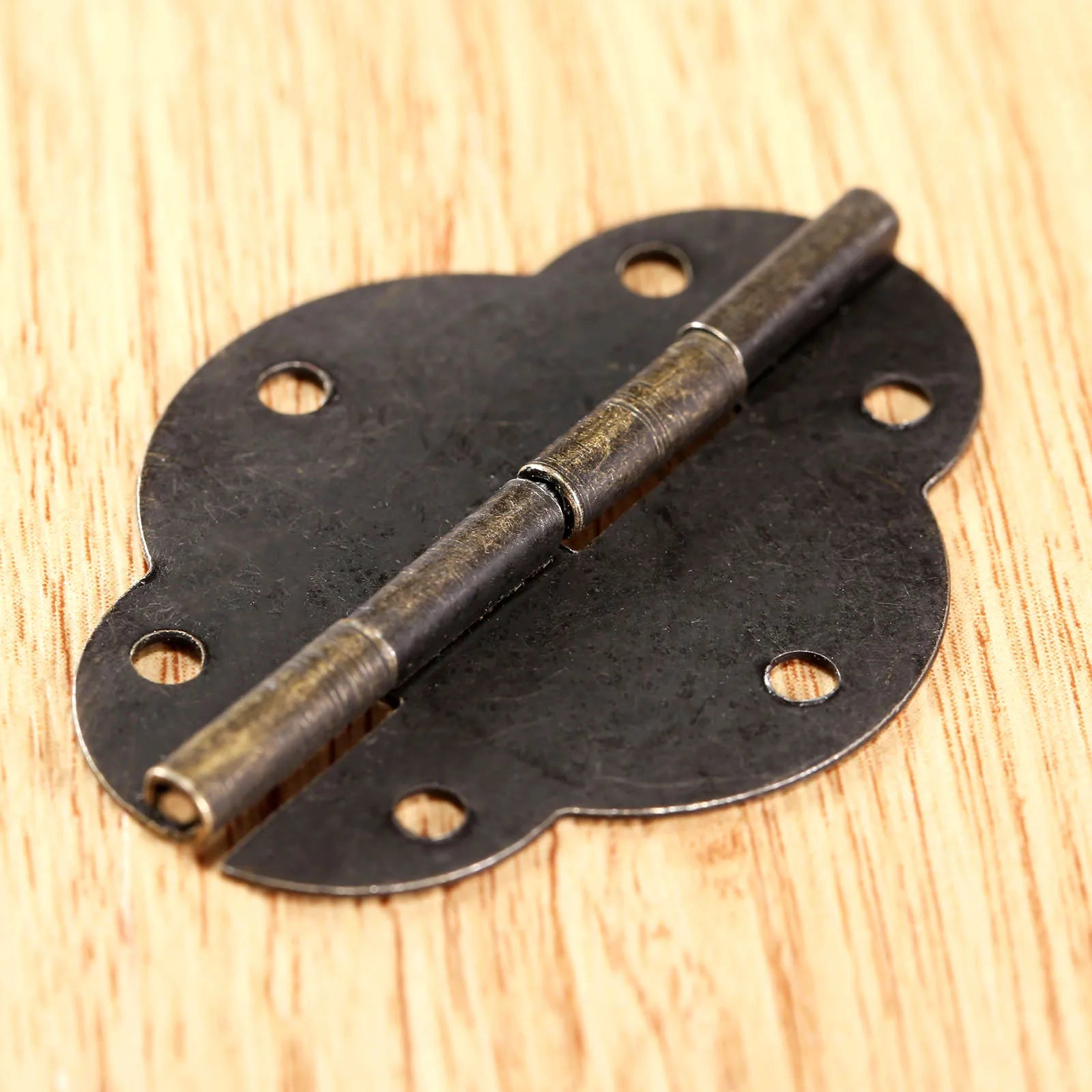 2pcs Vintage Jewelry Box Cabinet Hinges 46mm/56mm Antique Bronze 6 holes Iron Decorative screws Furniture Fittings