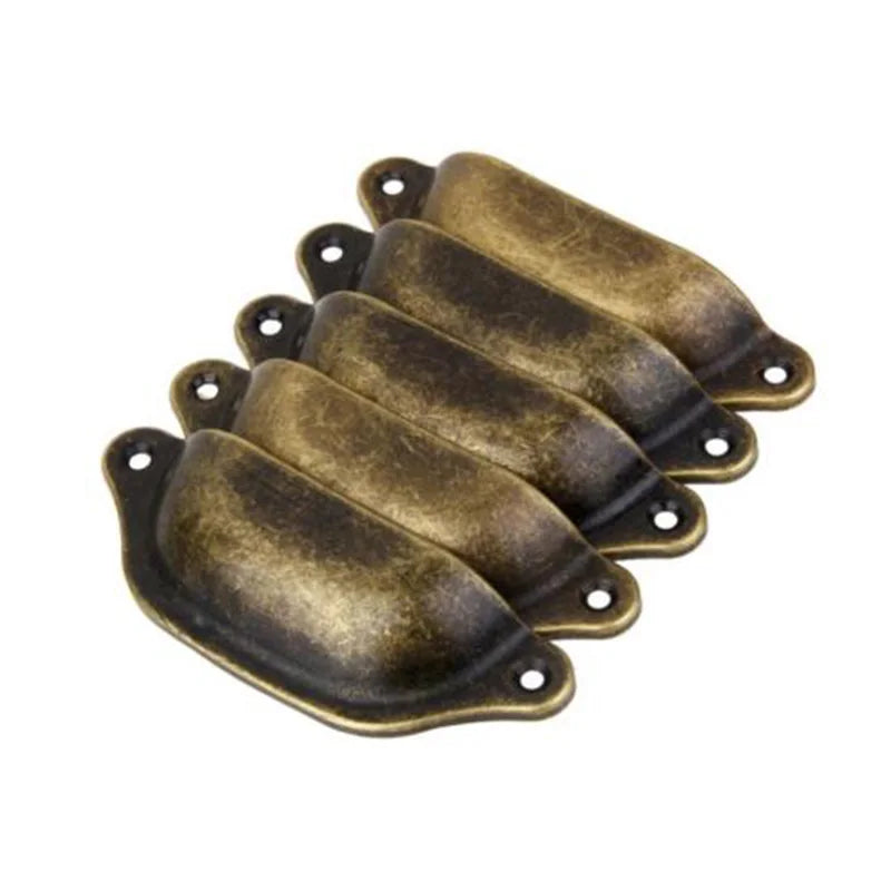 10Pcs Retro Antique Iron Industrial Chic Cupboard Handles Drawer Pull Cabinet Cupboard Knobs Furniture Hardware Handle