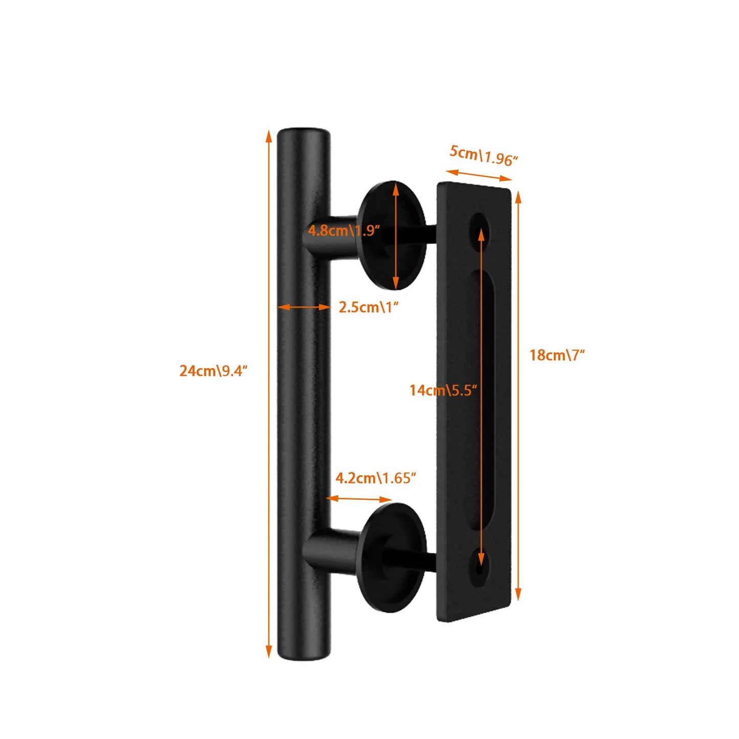 WOLFBIRD Sliding Barn Door Handle Pull Cabinet Flush Hardware Set Wood Door Handle Interior Door Furniture Handle Hardware