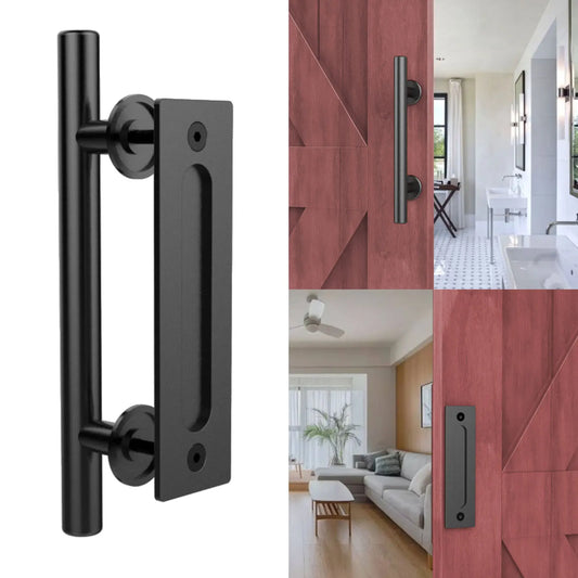 WOLFBIRD Sliding Barn Door Handle Pull Cabinet Flush Hardware Set Wood Door Handle Interior Door Furniture Handle Hardware