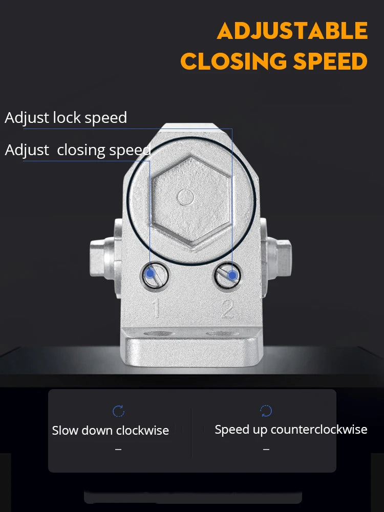 KAK Automatic Door Closer 2 Spring Hydraulic Buffer Adjustable Door Stopper Speed Mute Closing For 25 to 80KG Door Hardware
