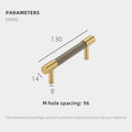 DOOROOM Brass & Real Leather Furniture Handles – Luxury Gray Drawer Pulls for Cabinets, Dressers & Wardrobes
