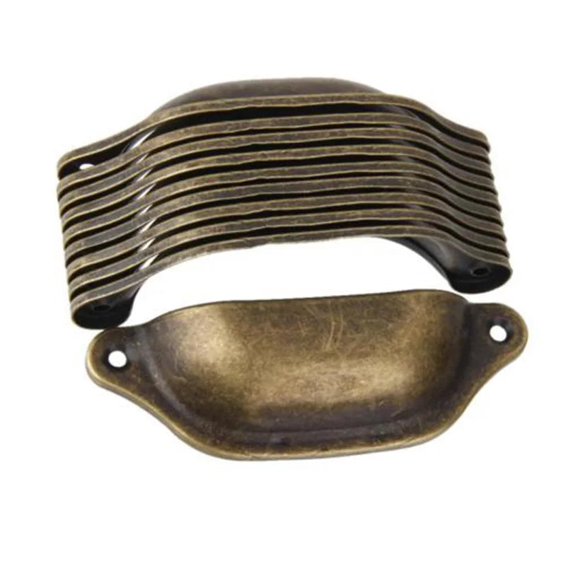 10Pcs Retro Antique Iron Industrial Chic Cupboard Handles Drawer Pull Cabinet Cupboard Knobs Furniture Hardware Handle
