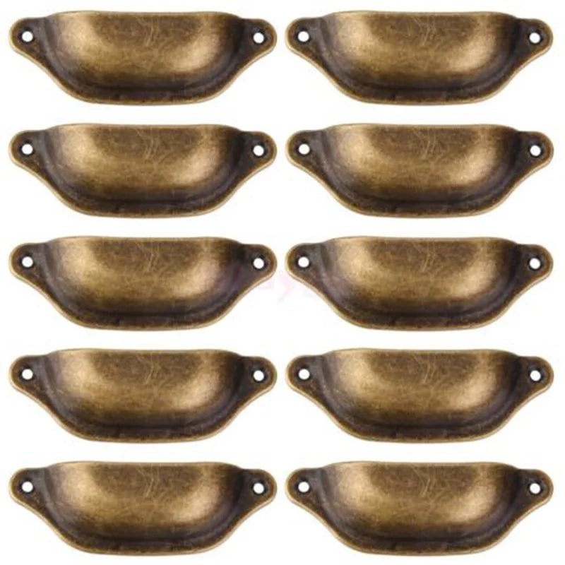 10Pcs Retro Antique Iron Industrial Chic Cupboard Handles Drawer Pull Cabinet Cupboard Knobs Furniture Hardware Handle