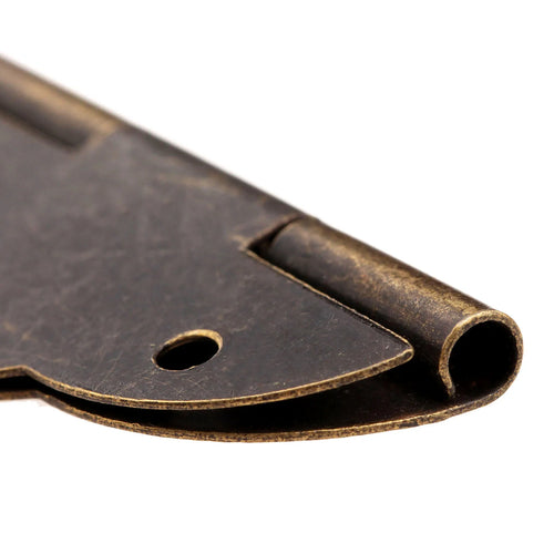 2pcs Vintage Jewelry Box Cabinet Hinges 46mm/56mm Antique Bronze 6 holes Iron Decorative screws Furniture Fittings