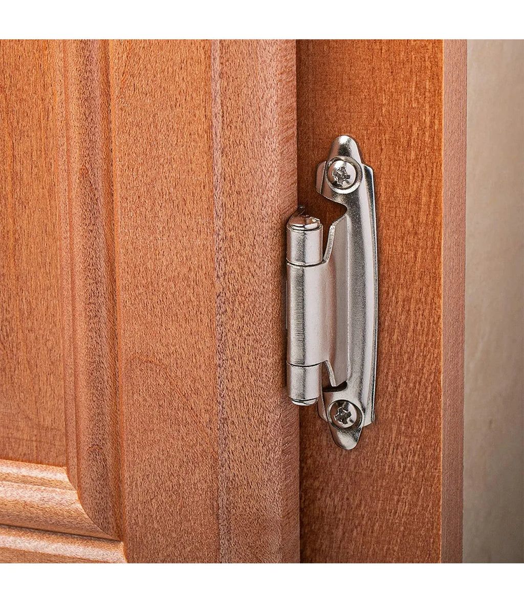 Decorative Metal Self Closing Cabinet Hinges for Wood Kitchen Furniture 1/2" Overlay Face Frame Cupboard Door Spring Hinge