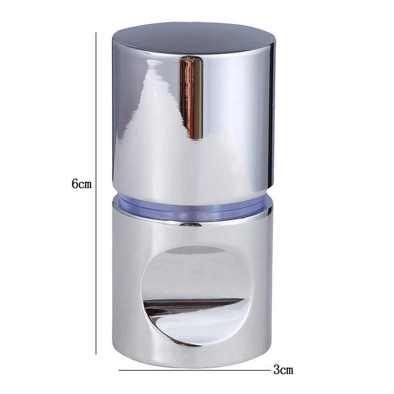 Modern bathroom with stainless steel door handle