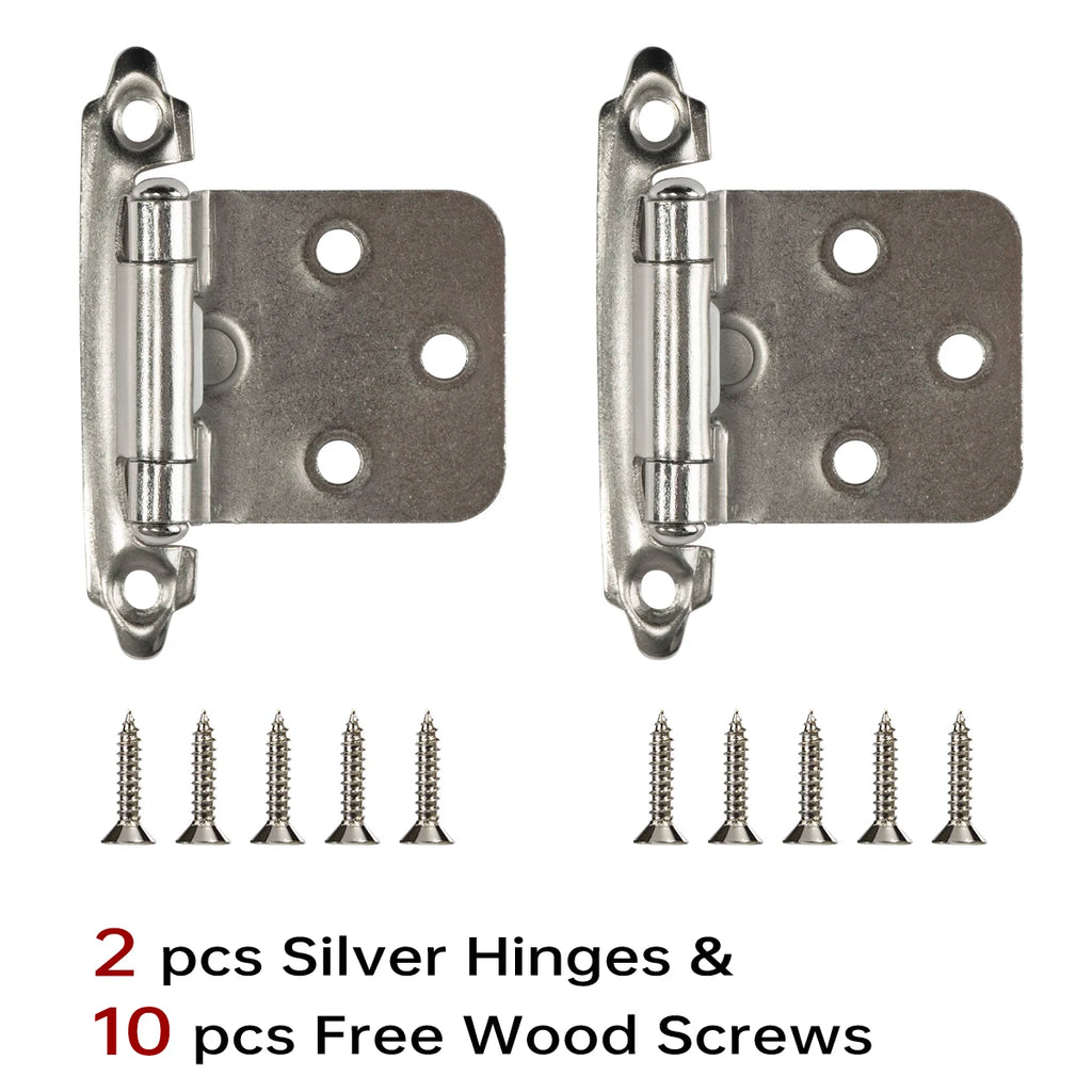 Decorative Metal Self Closing Cabinet Hinges for Wood Kitchen Furniture 1/2" Overlay Face Frame Cupboard Door Spring Hinge