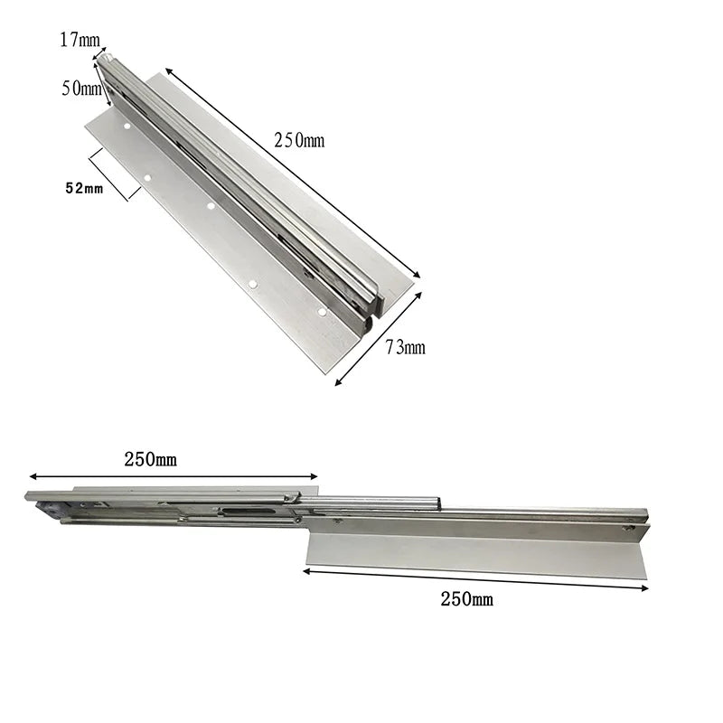(1 slide+2 hinges)/Lot extendable table slide hardware fitting table top extension RV folding table