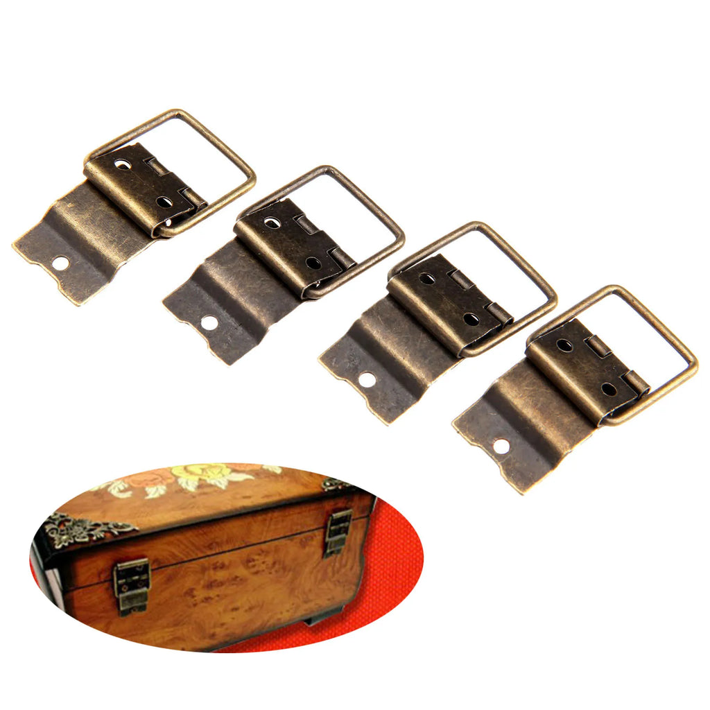 4Pcs Antique Furniture Cabinet Door Hinges Drawer Jewellery Box Hinge Printing Packaging Jewelry Box DIY Accessories 38x21mm