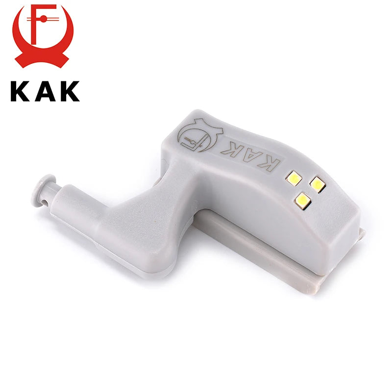 10PCS KAK LED Cabinet Hinge Light Universal Kitchen Bedroom Living Room Cupboard Wardrobe 0.25W Inner Sensor light Hardware