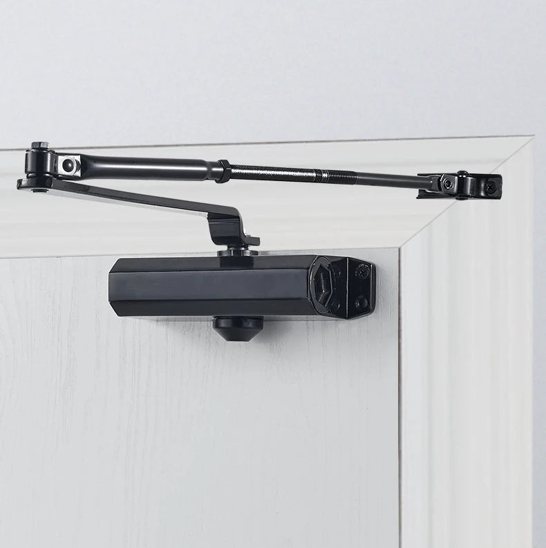 KAK Automatic Door Closer 2 Spring Hydraulic Buffer Adjustable Door Stopper Speed Mute Closing For 25 to 80KG Door Hardware