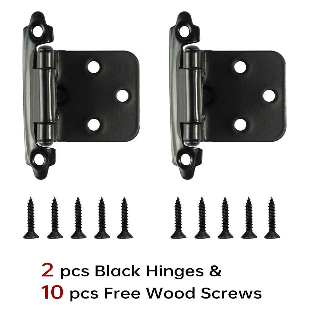 Decorative Metal Self Closing Cabinet Hinges for Wood Kitchen Furniture 1/2" Overlay Face Frame Cupboard Door Spring Hinge