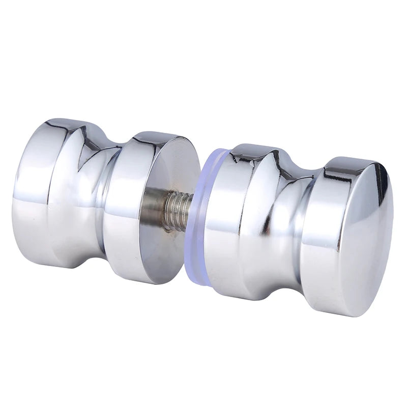 2024 Stainless Steel Back-to-Back Glass Door Knob Puller Push Bathroom Shower Handle 3 Types