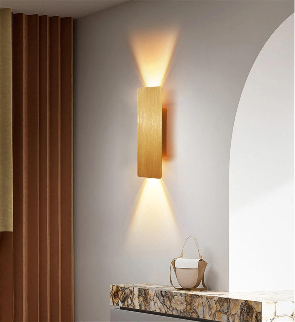 Modern Simple 6W LED Indoor Wall Lamp Bedroom Living Room Home Lighting Aisle Corridor Decoration Aluminum Wall Light AC85-265V